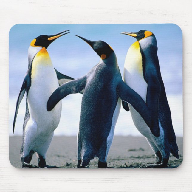 Penguins: Colourful Penguin Mousepad or Mouse Pad (Front)