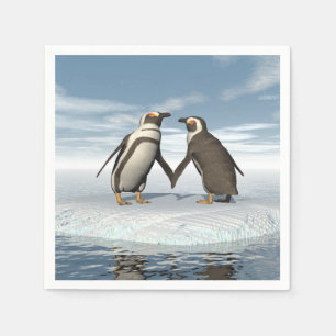 Penguins couple napkin