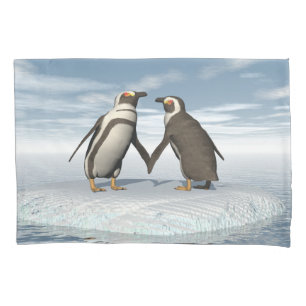 Penguins couple pillowcase