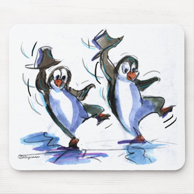 Penguins dancing mouse pad (Front)