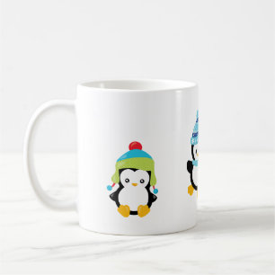 Penguins Dressed for Winter Coffee Mug