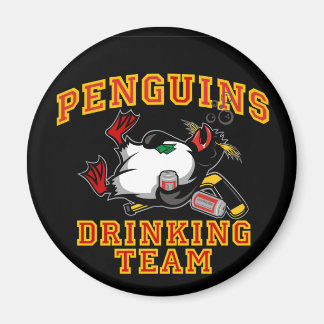 Penguins Drinking Team Magnet