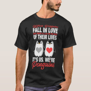 Penguins Falling In Love  Penguin  Penguin Couple T-Shirt
