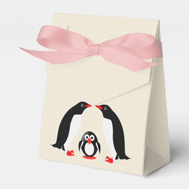 Penguins family favour box (Front Side)