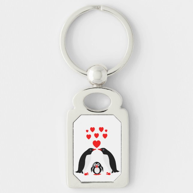 Penguins family key ring (Front)