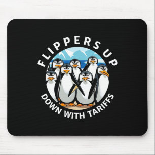 Penguins Flippers Up Protest Against Trump Tariffs Mouse Pad