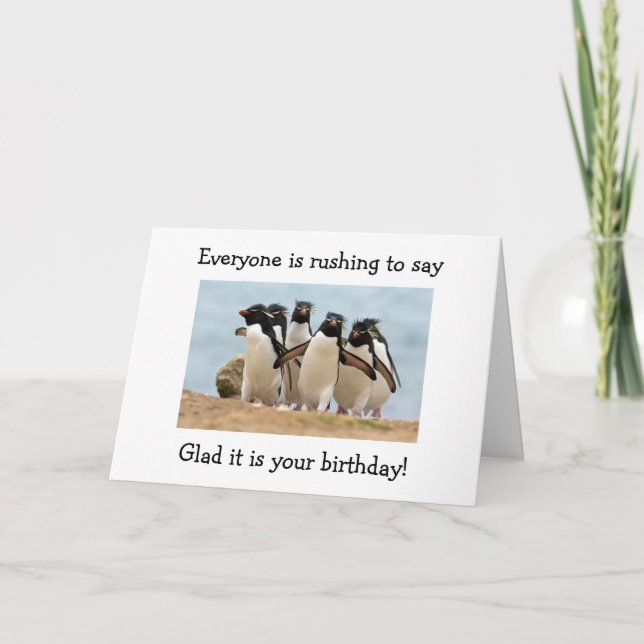 PENGUINS GLAD "YOU" R 40 AND THAT THEY ARE NOT CARD (Front)