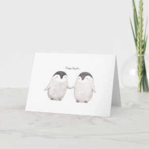 Penguins Greeting Card Happy Together Couple Card