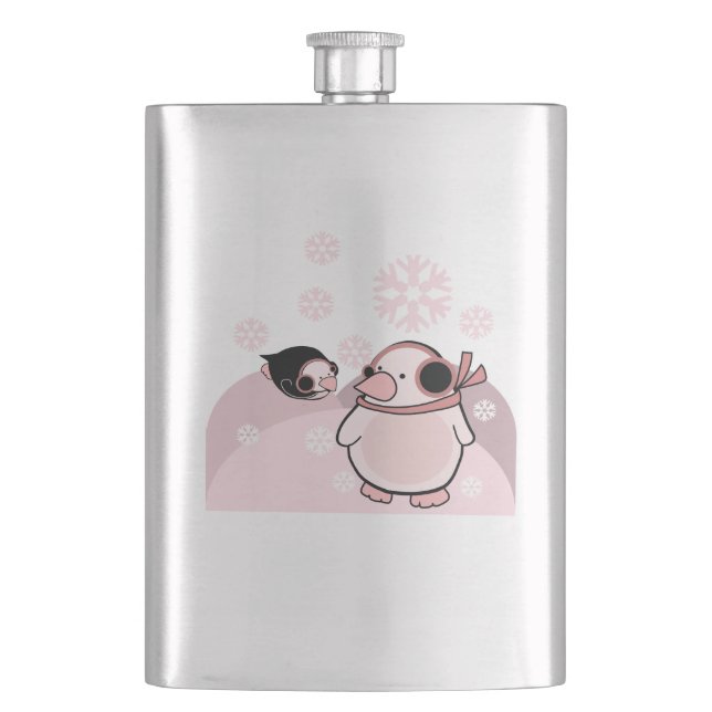 penguins hip flask (Front)