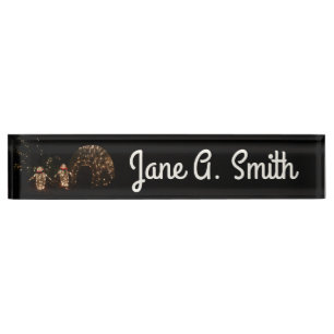 Penguins Holiday Light Display Nameplate
