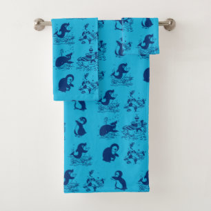 penguins in Antarctica Bath Towel Set