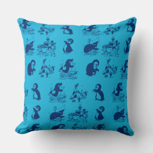 penguins in Antarctica Cushion