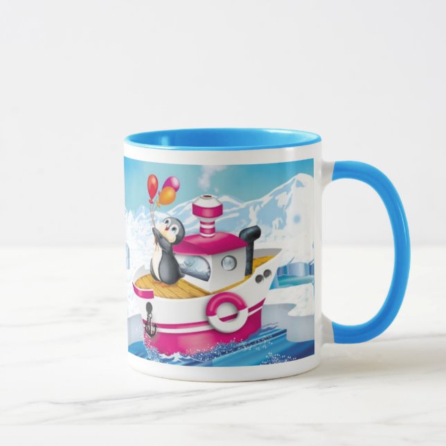 penguins in Antarctica Mug (Right)