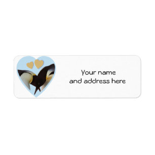 Penguins in Love Return Address Labels