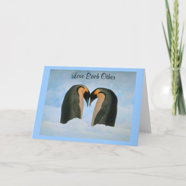 Penguins-Love Each Other Card (Front)