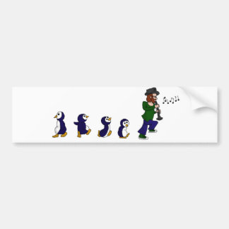 Penguins Love Jazz Bumper Sticker