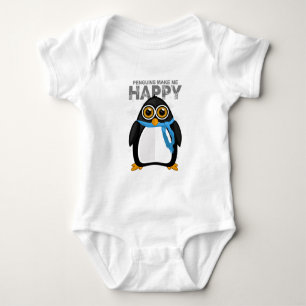 Penguins Make Me Happy Baby Bodysuit