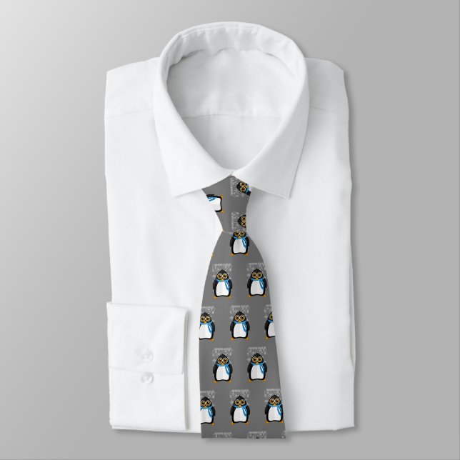 Penguins Make Me Happy Tie (Tied)