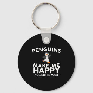 Penguins Make Me Happy You Not So Much Funny Pengu Key Ring