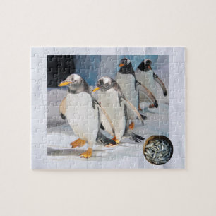 Penguins on Ice at Zoo, Age 6, Sardines Fish Jigsaw Puzzle