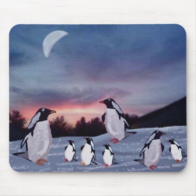 Penguins on Ice Mousepad (Front)