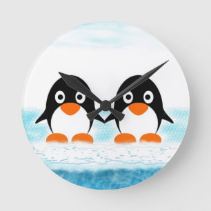 Penguins On Iceburg Clock