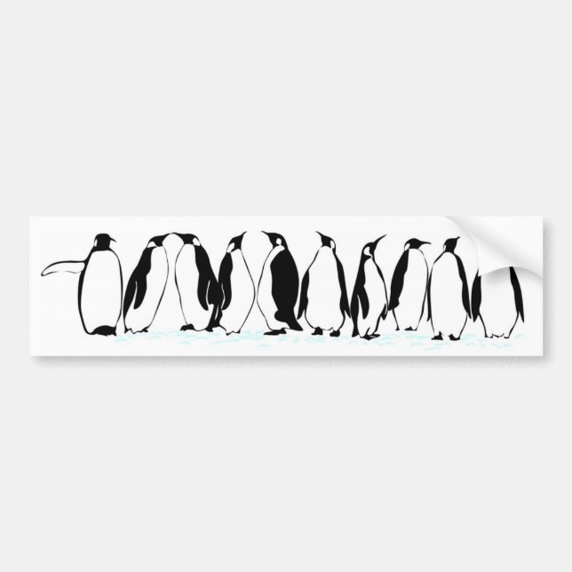 Penguins on Parade Bumper Sticker (Front)