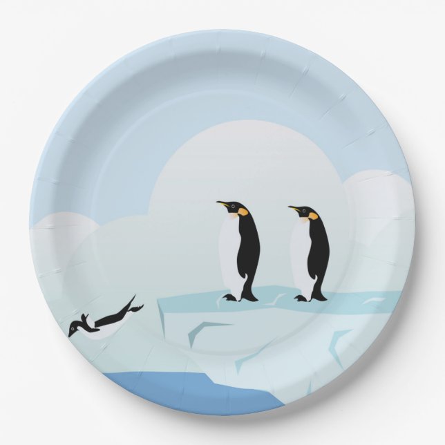 Penguins Paper Plate (Front)