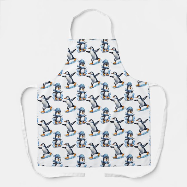 Penguins Pattern Design  Apron (Front)
