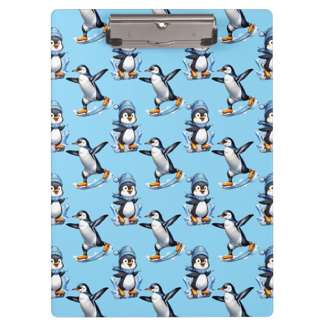 Penguins Pattern Design  Clipboard (Front)