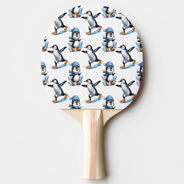 Penguins Pattern Design  Ping Pong Paddle (Front)