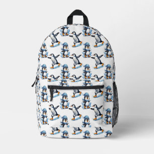 Penguins Pattern Design Printed Backpack