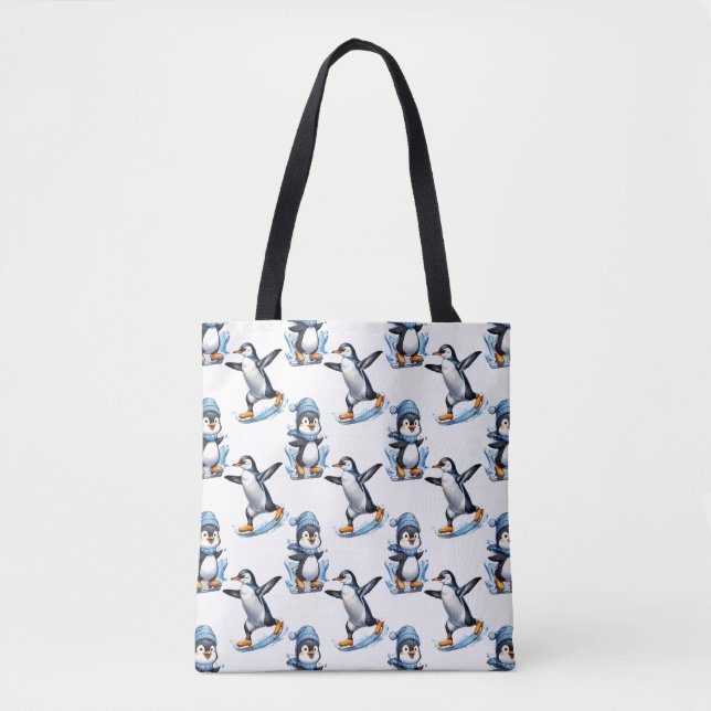 Penguins Pattern Design  Tote Bag (Front)