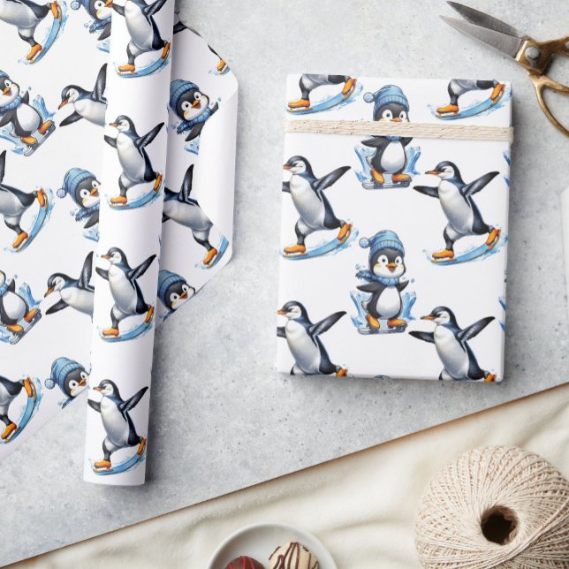 Penguins Pattern Design  Wrapping Paper (Creator Uploaded)