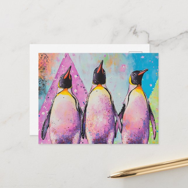 Penguins Postcard (Front/Back In Situ)