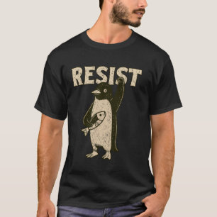 Penguins Resist Activism Vintage Funny Men Women H T-Shirt