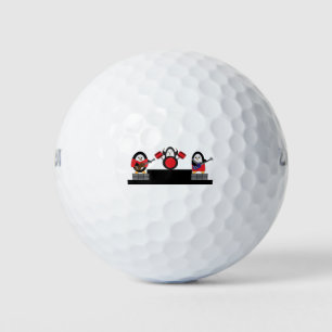 Penguins Rock and Roll Band Musicians Cute Golf Balls