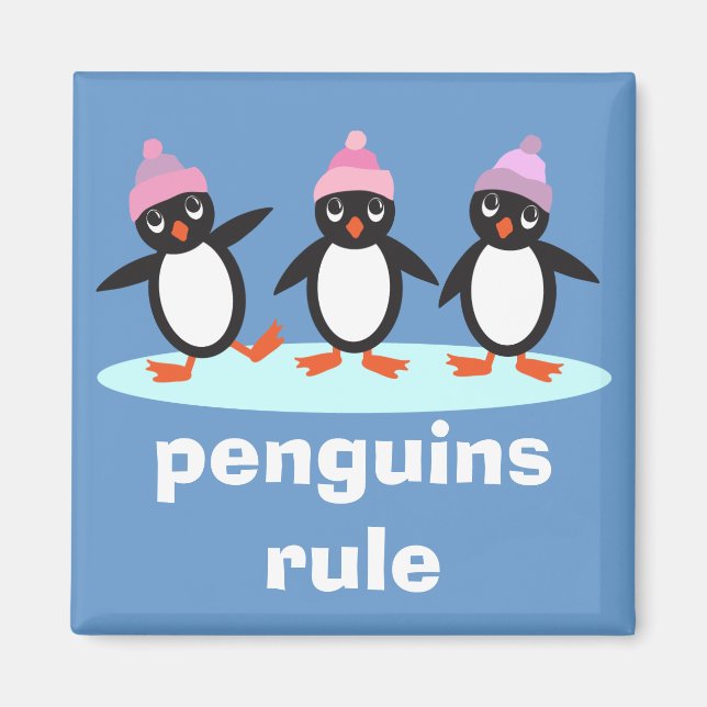 Penguins Rule Magnet (Front)