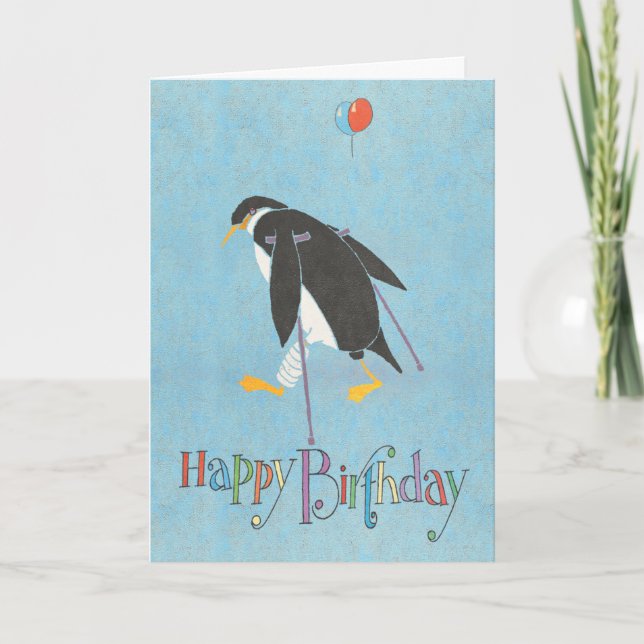 Penguins should not fly Birthday Card (Front)