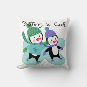 Penguins Skating is Cool Cushion