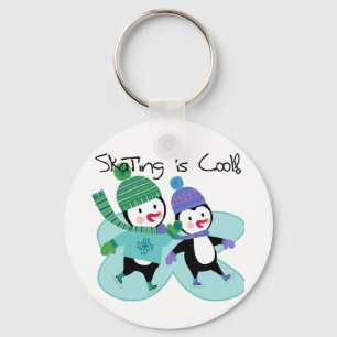 Penguins Skating is Cool Key Ring