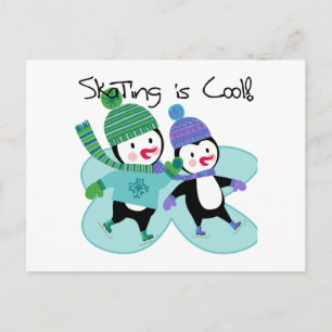 Penguins Skating is Cool Postcard