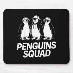 Penguins Squad Cute Cartoon Friends Family Mouse Pad