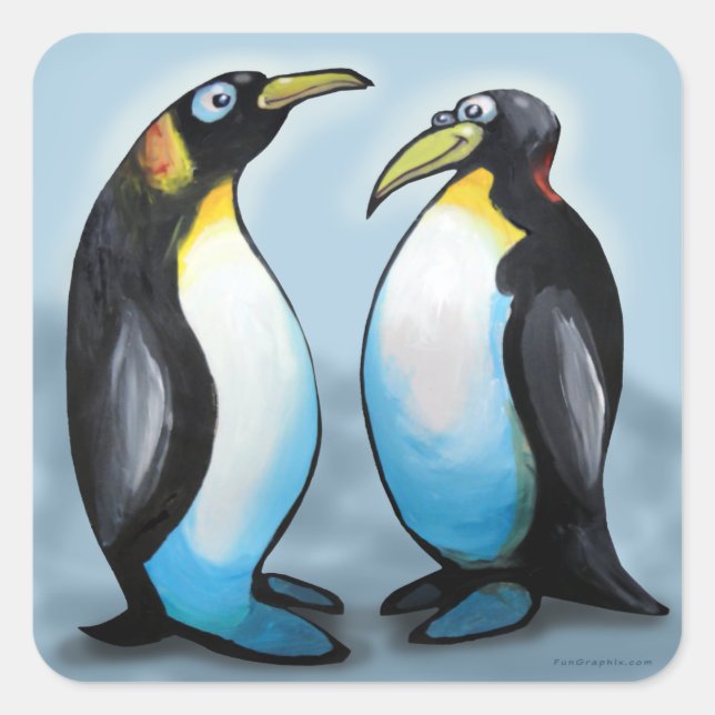 Penguins Square Sticker (Front)