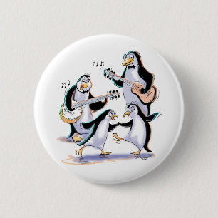 PeNgUiNs SwiNg 6 Cm Round Badge