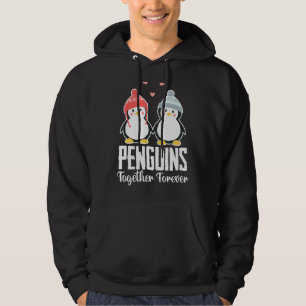 Penguins Together Forever Cute Penguin Couple With Hoodie