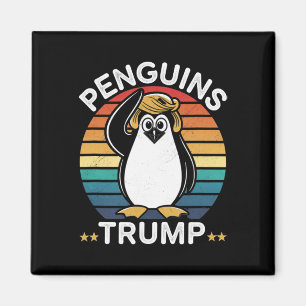Penguins Trump Funny Resist Protest Design Magnet