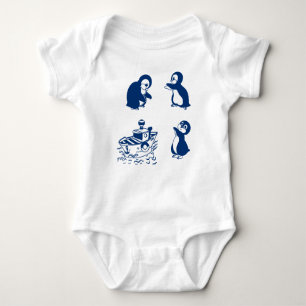 Penguins, Whales and Dolphin Baby Bodysuit