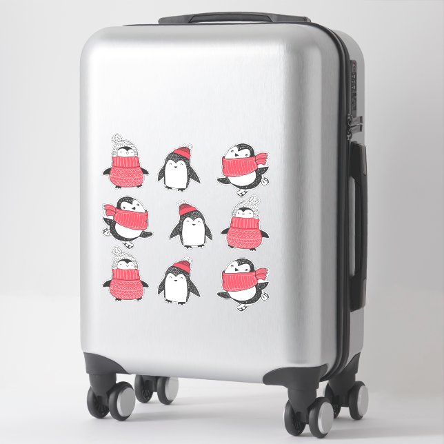 Penguins Winter Cute Snow Birds (Suitcase)