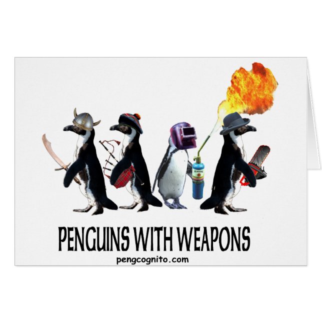 penguins with weapons (Front Horizontal)